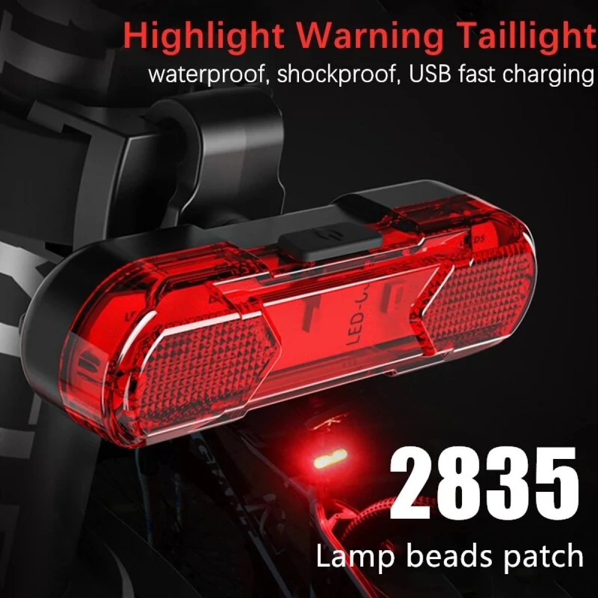 Πίσω Φως Ποδηλάτου LED Επαναφορτιζόμενο USB με Ρύθμιση 360° 36761 - Image 3