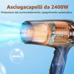 Πιστολάκι Μαλλιών Ιοντικό 2400W με 2 Ταχύτητες & 3 Θερμοκρασίες Aigostar - Image 2