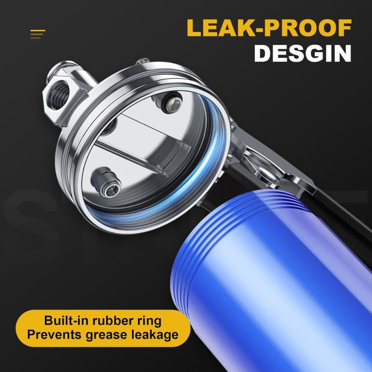 Πιστόλι Γράσου 8000 PSI με Δοχείο 0.4lt Εύκαμπτο Σωλήνα 18″