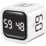 Πολυλειτουργικό Ψηφιακό Timer Κύβος με Αντίστροφη Μέτρηση 5/10/30/60 Λεπτών, Δόνηση & Ηχητική Ειδοποίηση – F4 Gravity Timer