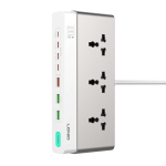 Πολύπριζο 10 σε 1 GaN με 3 Πρίζες, 6 USB, Lightning & Fast Charging 100W Ldnio SC3