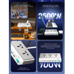 Πολύπριζο 10 σε 1 GaN με 3 Πρίζες, 6 USB, Lightning & Fast Charging 100W Ldnio SC3 - Image 8