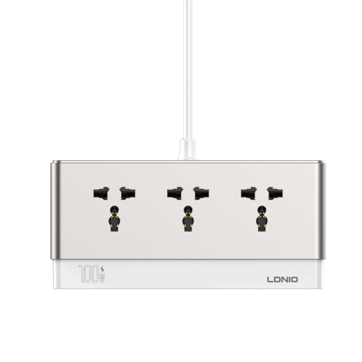 Πολύπριζο 10 σε 1 GaN με 3 Πρίζες, 6 USB, Lightning & Fast Charging 100W Ldnio SC3 - Image 2