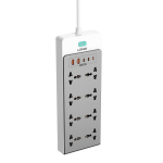 Πολύπριζο 13 σε 1 GaN με 8 Πρίζες, 4 USB, Lightning & Fast Charging 65W Ldnio SC4