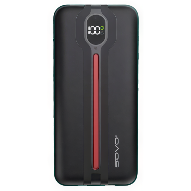 Power Bank 10000mAh με Ενσωματωμένα Καλώδια, LED Οθόνη & Fast Charging 22.5W SOVO PD115