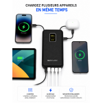 Power Bank 10000mAh με Ενσωματωμένα Καλώδια, LED Οθόνη & Fast Charging 22.5W SOVO PD24 - Image 3