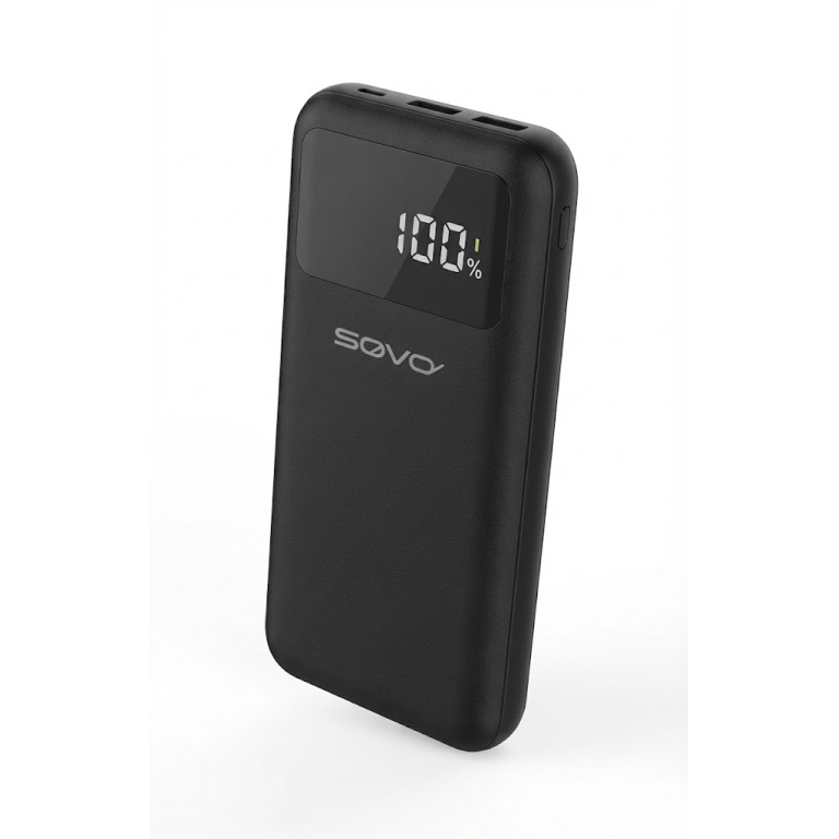 Power Bank 10000mAh με Ενσωματωμένα Καλώδια, LED Οθόνη & Fast Charging PD 22.5W SOVO PD114