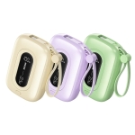 Power Bank 10000mAh με Ενσωματωμένα Καλώδια USB-C & Lightning, LED Οθόνη & Fast Charging 22.5W Wekome WP-107