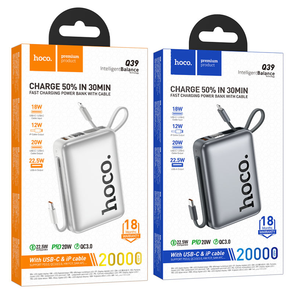 Power Bank 20.000mAh με Fast Charge 22.5W & PD 20W Hoco Q39 Eminente - Image 4