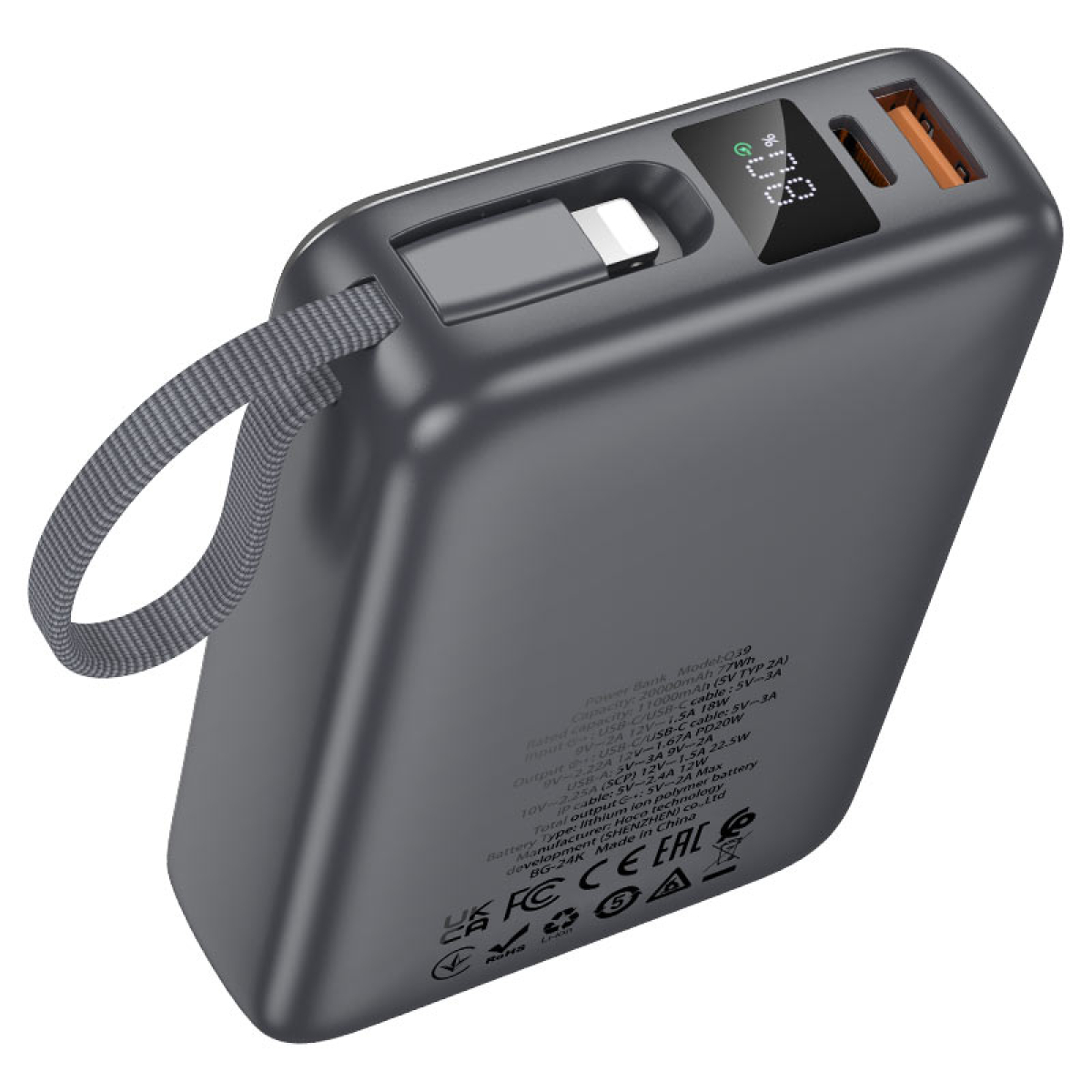 Power Bank 20.000mAh με Fast Charge 22.5W & PD 20W Hoco Q39 Eminente - Image 7