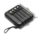 Power Bank 6800mAh 10W με Θύρες USB-A/Micro USB/Type-C, Ενσωματωμένα Καλώδια USB-A/Type-C/Micro USB/Lightning, Οθόνη LED και Φακό Μαύρο Q-CD997 Andowl