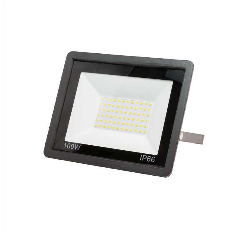 Προβολέας LED 100W Jortan IP66 Ψυχρό Λευκό 6500K Μαύρος