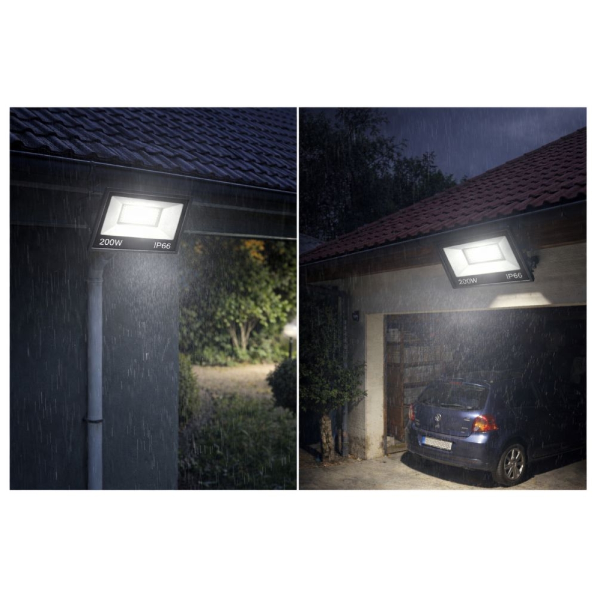 Προβολέας LED 200W Jortan IP66 Ψυχρό Λευκό 6500K Μαύρος