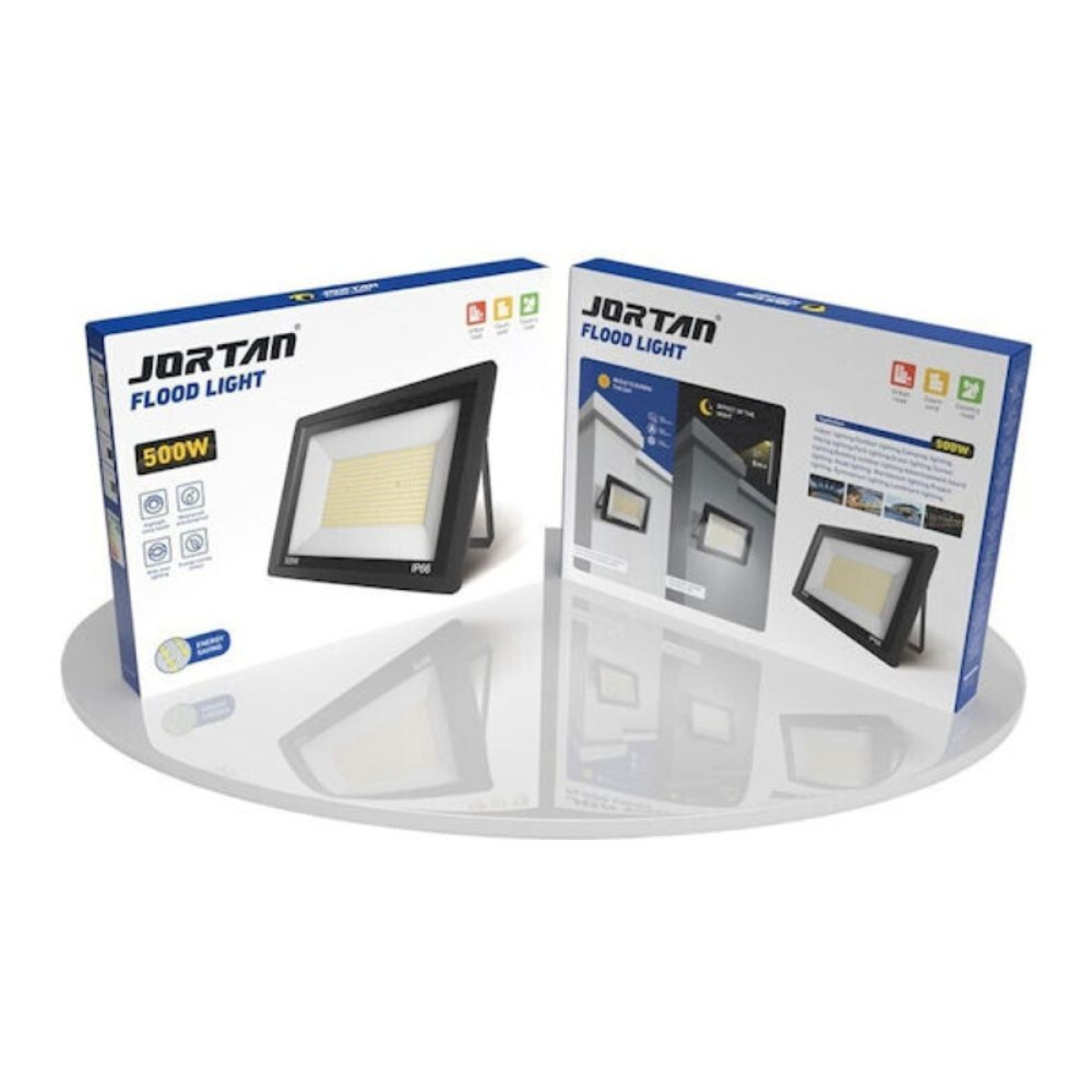 Προβολέας LED 500W Jortan IP66 Ψυχρό Λευκό 6500K Μαύρος