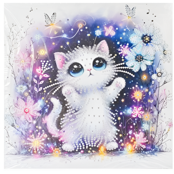 Ψηφιδωτό Diamond Painting 25x25cm - Γατούλα 88511