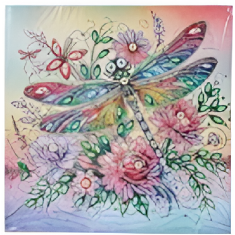 Ψηφιδωτό Diamond Painting 25x25cm - Λιβελούλα 88511