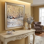 Ψηφιδωτό Diamond Painting 40x50cm με Στρας - Χειμωνιάτικο Τοπίο 88510