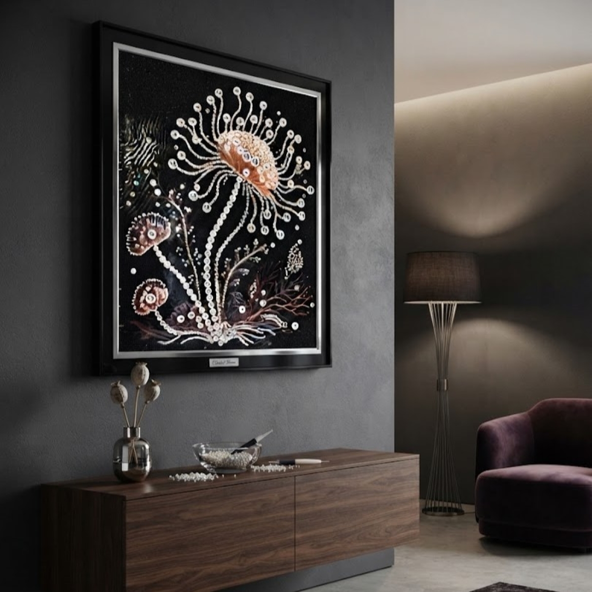 Ψηφιδωτό Diamond Painting 40x50cm με Στρας - Μέδουσα στον Βυθό 88510
