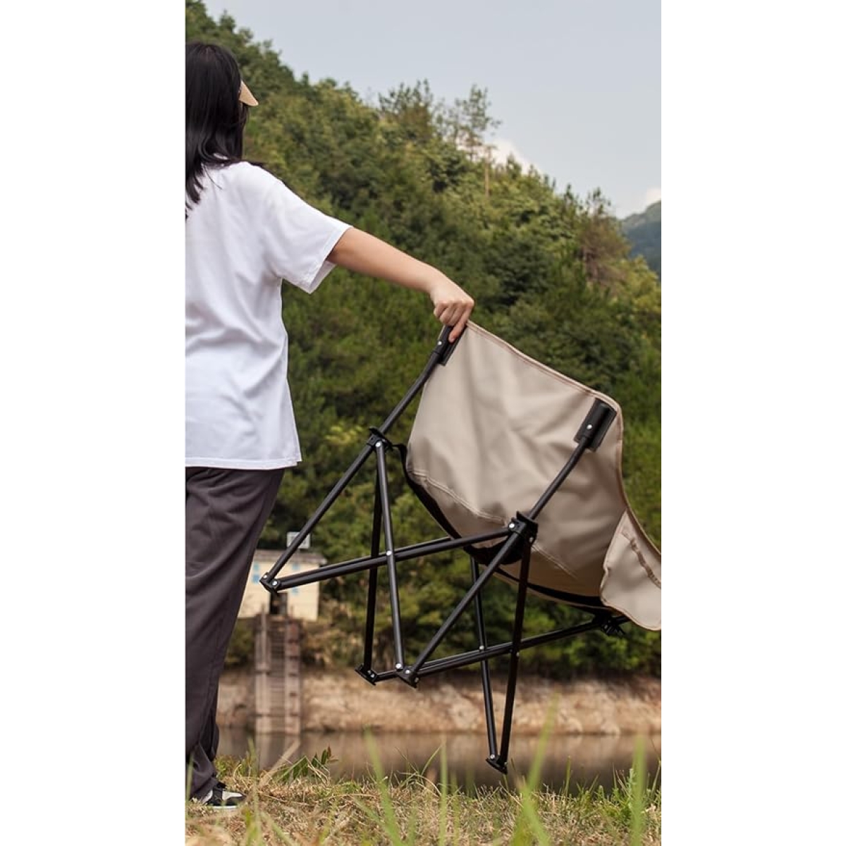 Πτυσσόμενη Καρέκλα Παραλίας/Camping με Μεταλλικό Σκελετό 68x47x47cm 29823 - Image 3