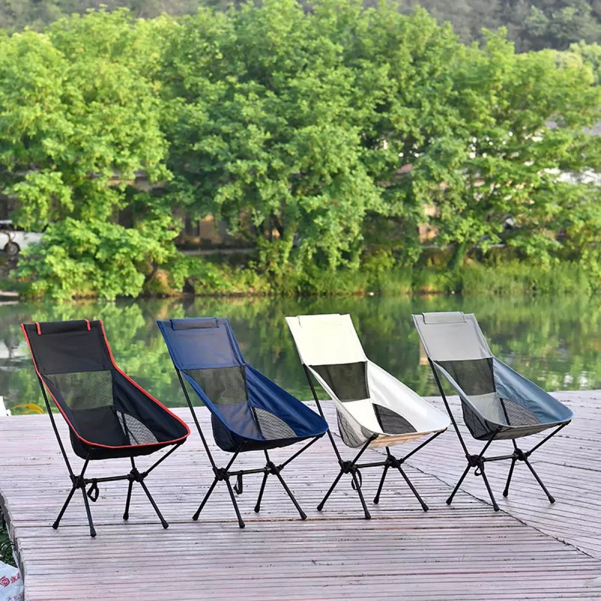 Πτυσσόμενη Καρέκλα Παραλίας/Camping με Ψηλή Πλάτη & Δίχτυ Αερισμού SDS-29825 - Image 2