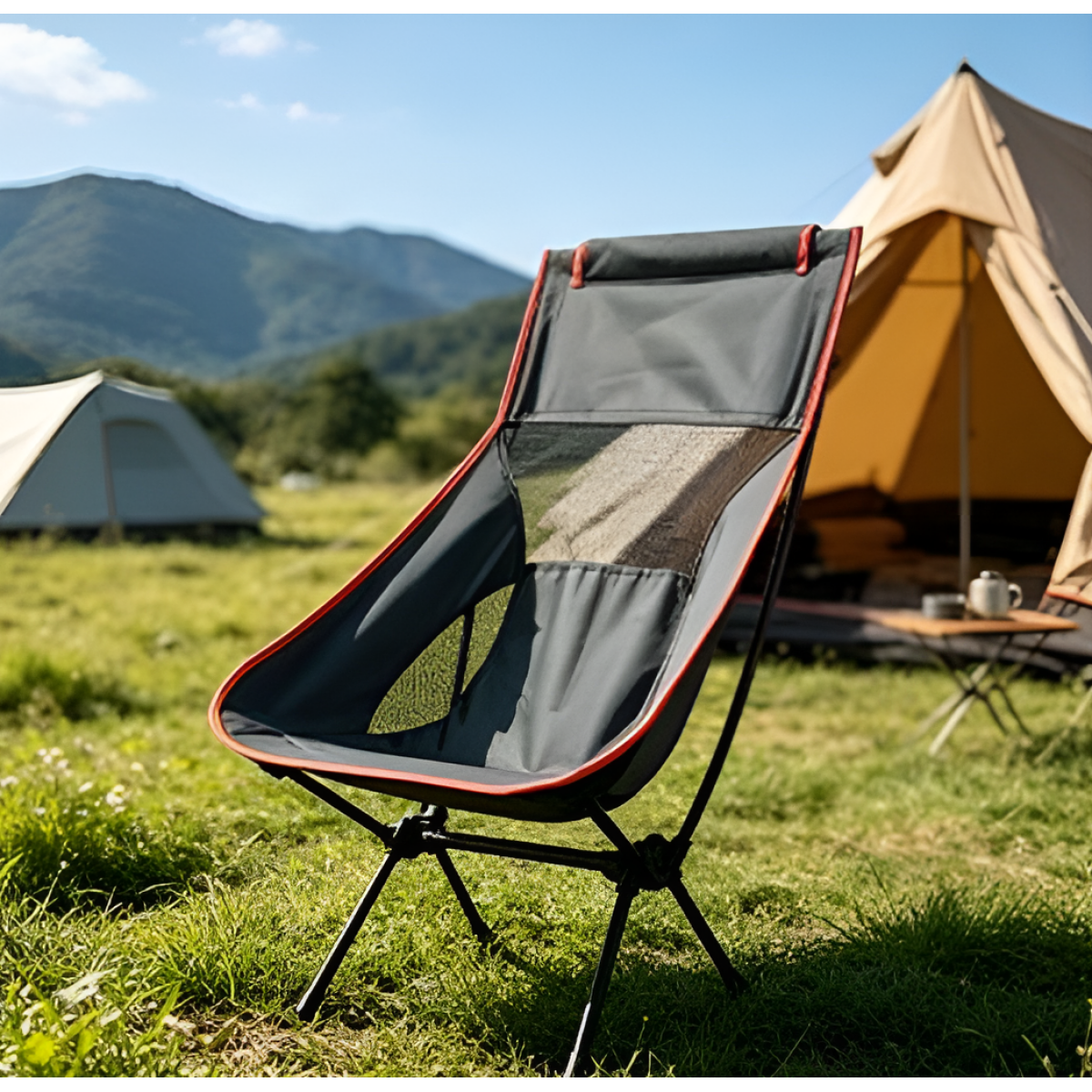 Πτυσσόμενη Καρέκλα Παραλίας/Camping με Ψηλή Πλάτη & Δίχτυ Αερισμού SDS-29825 - Image 3