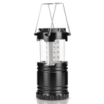 Πτυσσόμενος Φακός Camping LED 360° με Μεταλλικές Λαβές Μαύρος SDS-29829