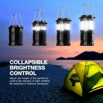 Πτυσσόμενος Φακός Camping LED 360° με Μεταλλικές Λαβές Μαύρος SDS-29829 - Image 2