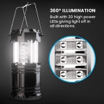 Πτυσσόμενος Φακός Camping LED 360° με Μεταλλικές Λαβές Μαύρος SDS-29829 - Image 7