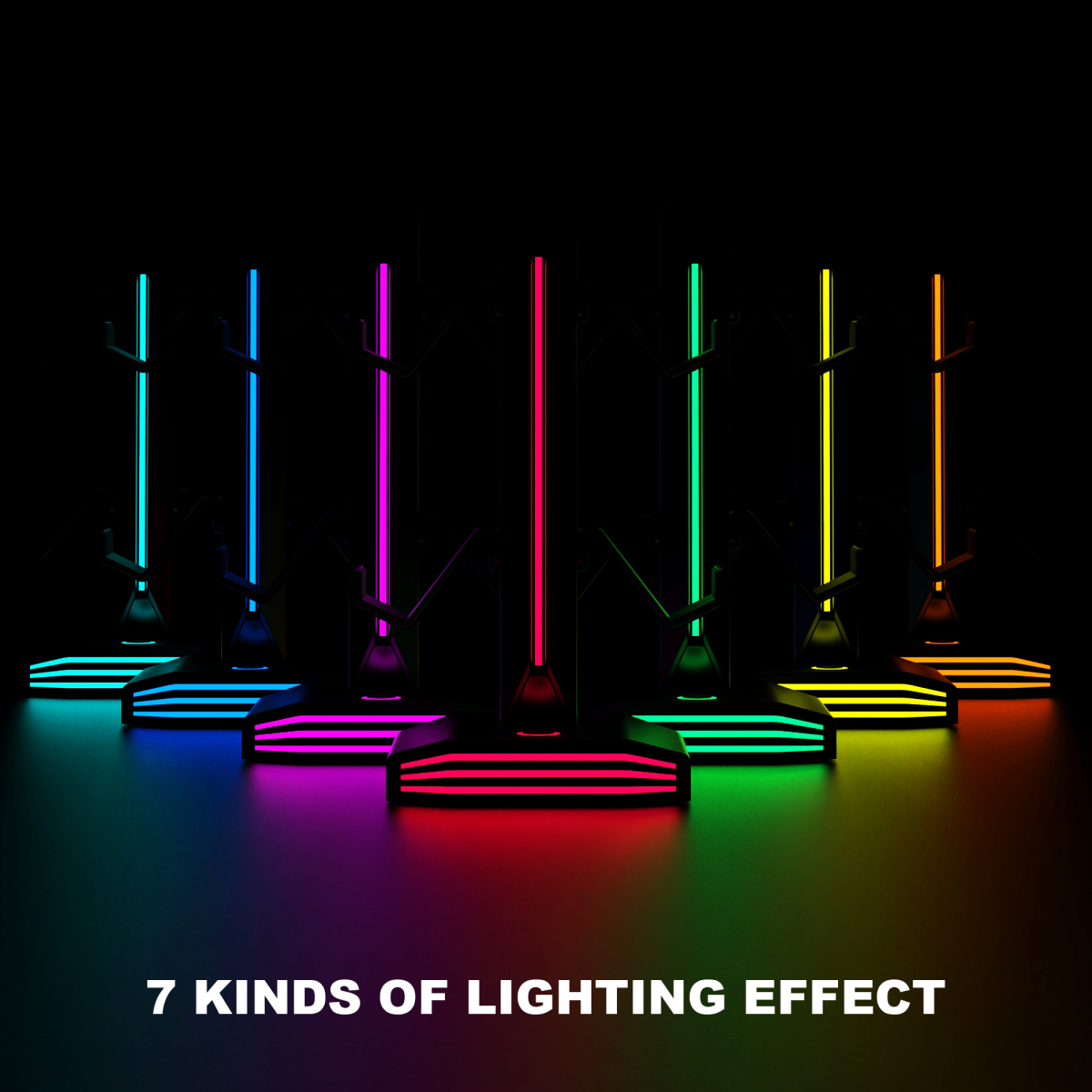 RGB Βάση Ακουστικών & Χειριστηρίων Gaming 2 σε 1 με 7 Λειτουργίες Φωτισμού & 2 USB MZ-8006