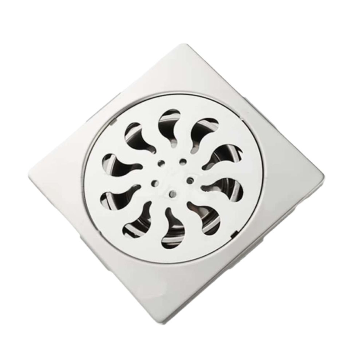 Σχάρα δαπέδου 10x10 cm ορειχάλκινη ασημί χρωμέ
