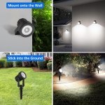 Σετ 4 Ηλιακά Σποτ LED 3W Θερμού Λευκού Φωτισμού 3000K IP65 με Ηλιακό Πάνελ & Καλώδια 3m - Image 4