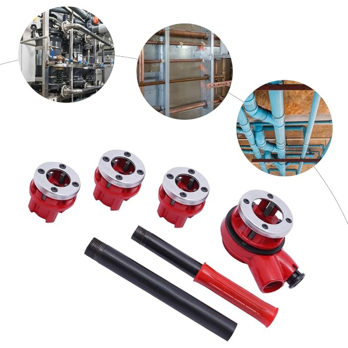 Σετ Φιλιέρες Σωλήνων Υδραυλικών 1/2″-1 1/4″ με Καστάνια 4 Τεμαχίων - Image 3