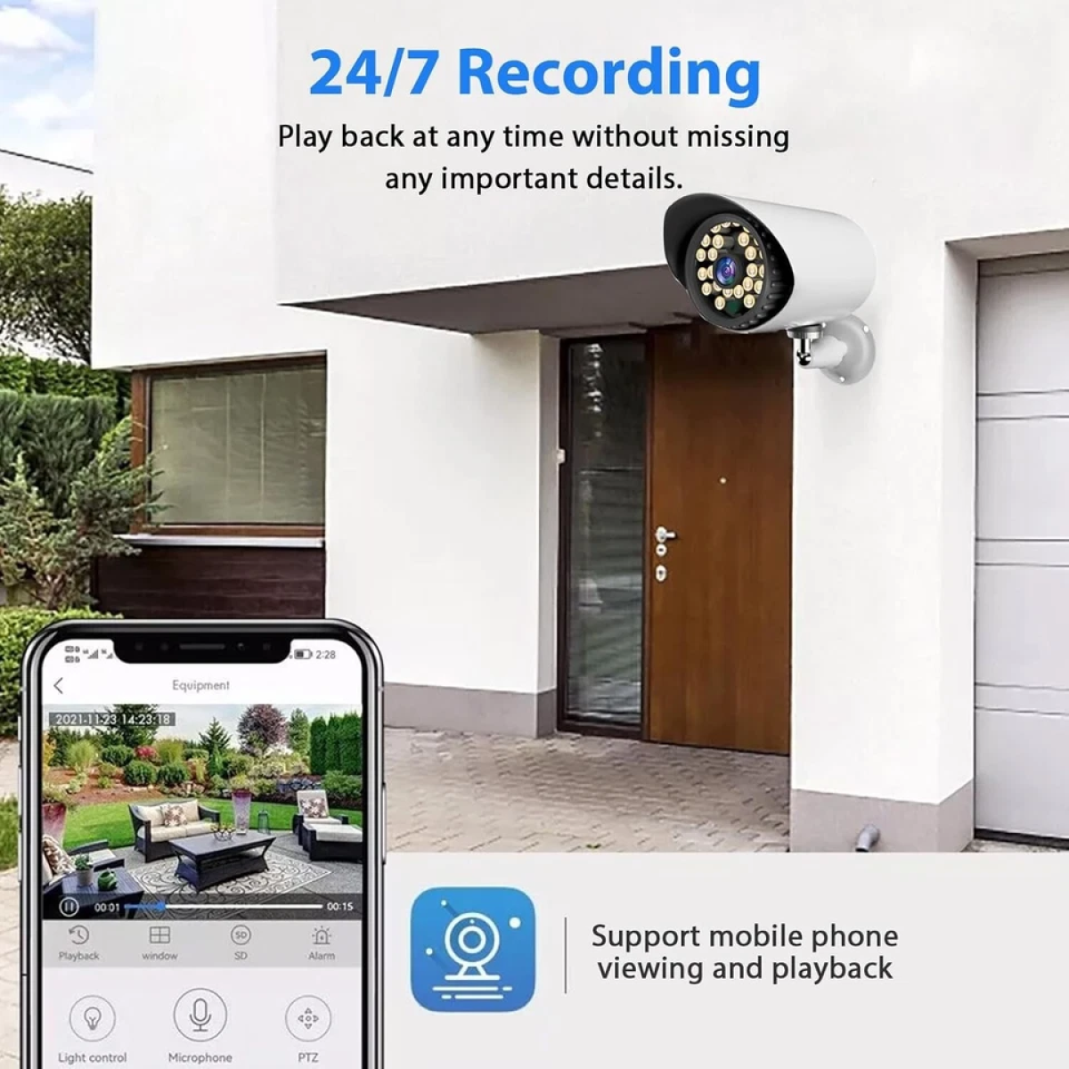 Σετ Κάμερας Ασφαλείας CCTV 4 Καμερών AHD 1080P με DVR, Νυχτερινή Όραση & Απομακρυσμένη Πρόσβαση – JORTAN - Image 8