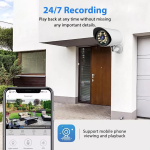 Σετ Κάμερας Ασφαλείας CCTV 4 Καμερών AHD 1080P με DVR, Νυχτερινή Όραση & Απομακρυσμένη Πρόσβαση – JORTAN - Image 8