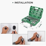 Σετ Καστάνια 1/2" με Καρυδάκια 8-32mm, Προεκτάσεις & Αντάπτορες Σετ 32 Τεμαχίων - Image 6