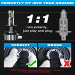 Σετ Λάμπες LED Novsight N57 H1 6500K 50W 10000 Lumen (2 Τεμάχια)