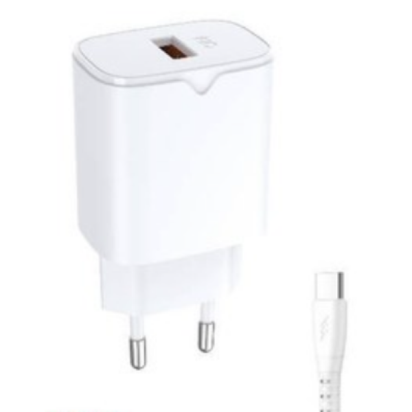 Σετ Ταχυφορτιστή 18W QC 3.0 με Καλώδιο USB-C Takemore TM-23C
