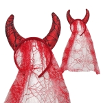 Στέκα Devil με Κέρατα & Πέπλο Carnavalista 232556