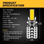 T10 LED 12V 2 SMD 7020 CANBUS 100LM 1W ψυχρό λευκό 6000K 2 τεμάχια A500 T10-4 NOVSIGHT