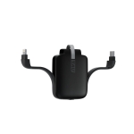 Rolling Square Powerbank TAU 1400 mAh Lightning Type C Micro USB Μαύρο TAU01R