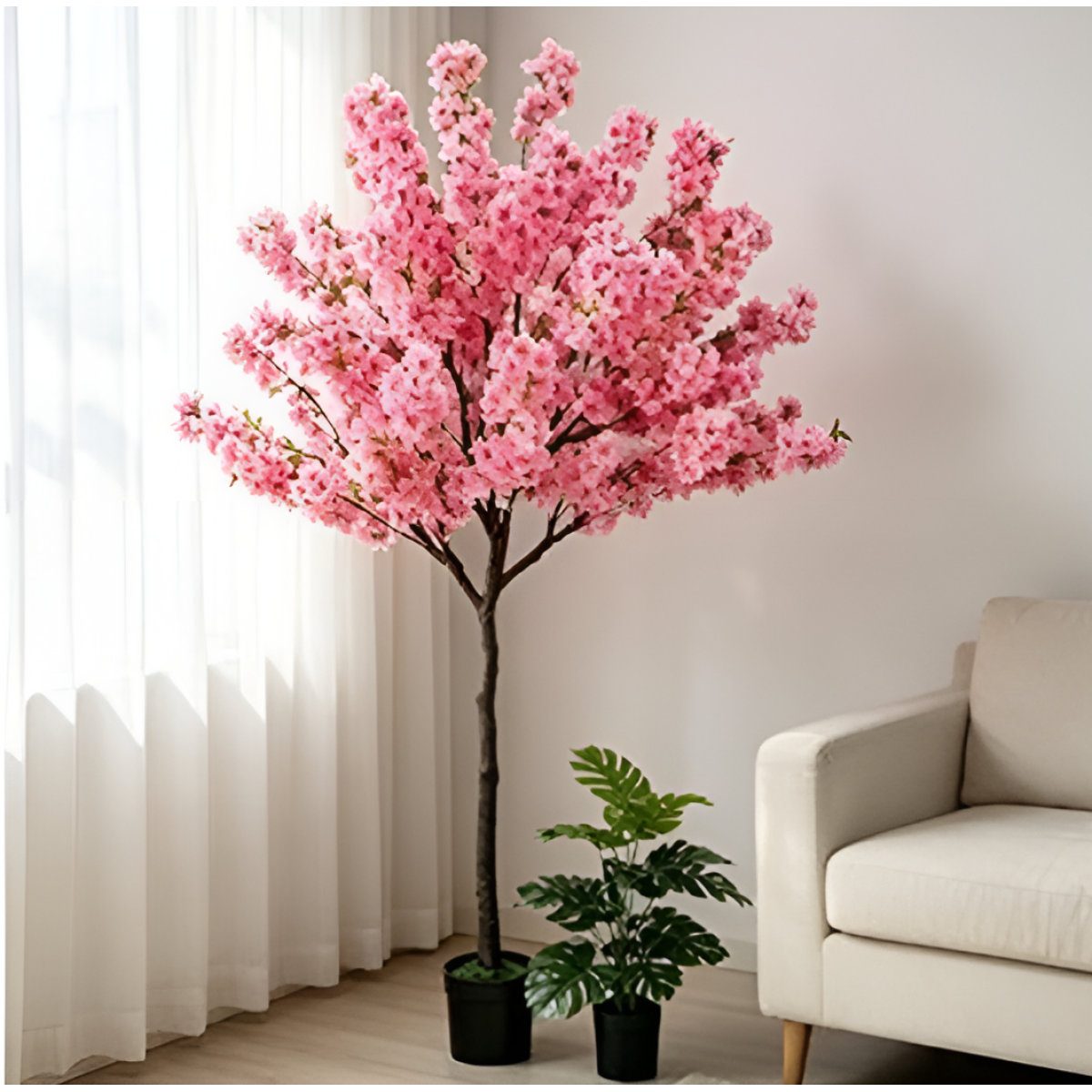 Τεχνητή Ανθισμένη Κερασιά 230cm με Ροζ Άνθη – 29745