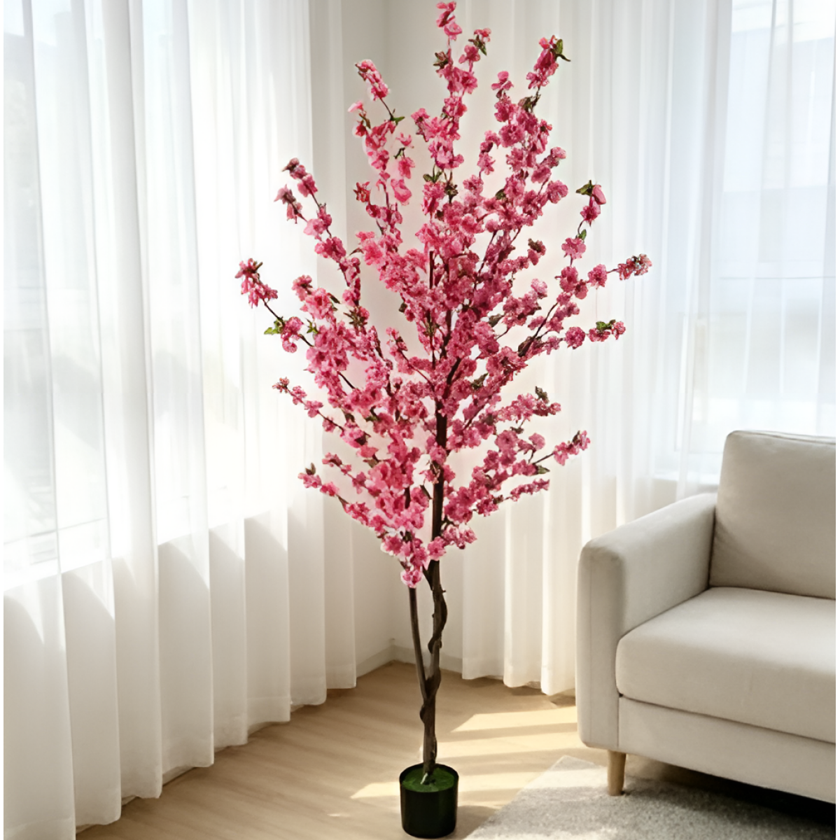 Τεχνητή Ανθισμένη Ροδακινιά 210cm – 29750