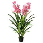 Τεχνητή Ορχιδέα Cymbidium με Ροζ Άνθη σε Γλάστρα 120cm SDS-29805