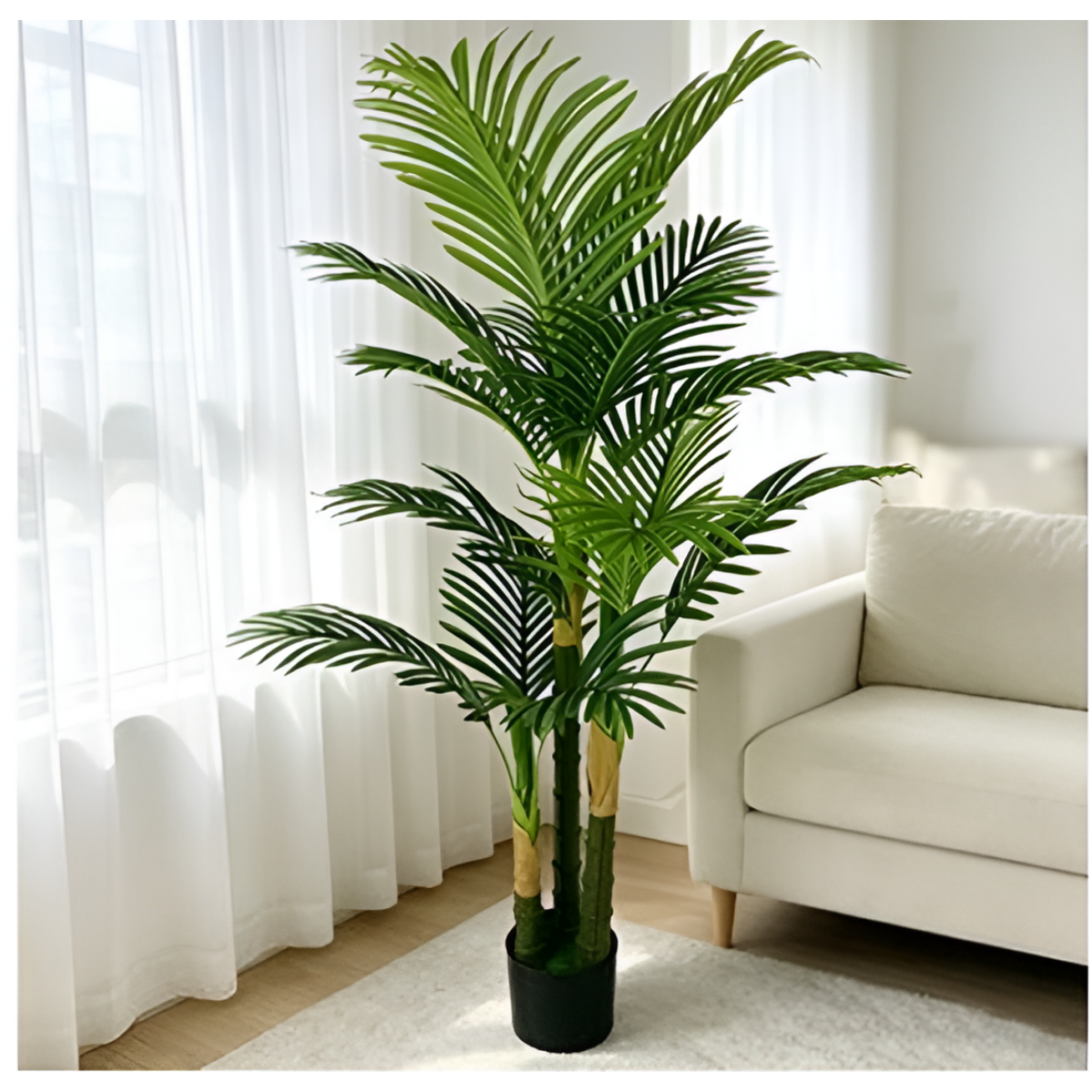 Τεχνητός Φοίνικας Areca 150cm με 3 Κορμούς και 16 Κλαδιά – 29743
