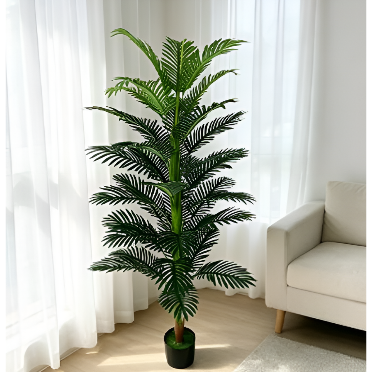Τεχνητός Φοίνικας Pearl Palm με 36 Φύλλα 180cm – 29772