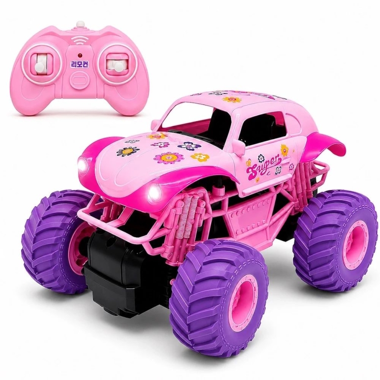 Τηλεκατευθυνόμενο Monster Truck Ροζ 2.4GHz με Φώτα