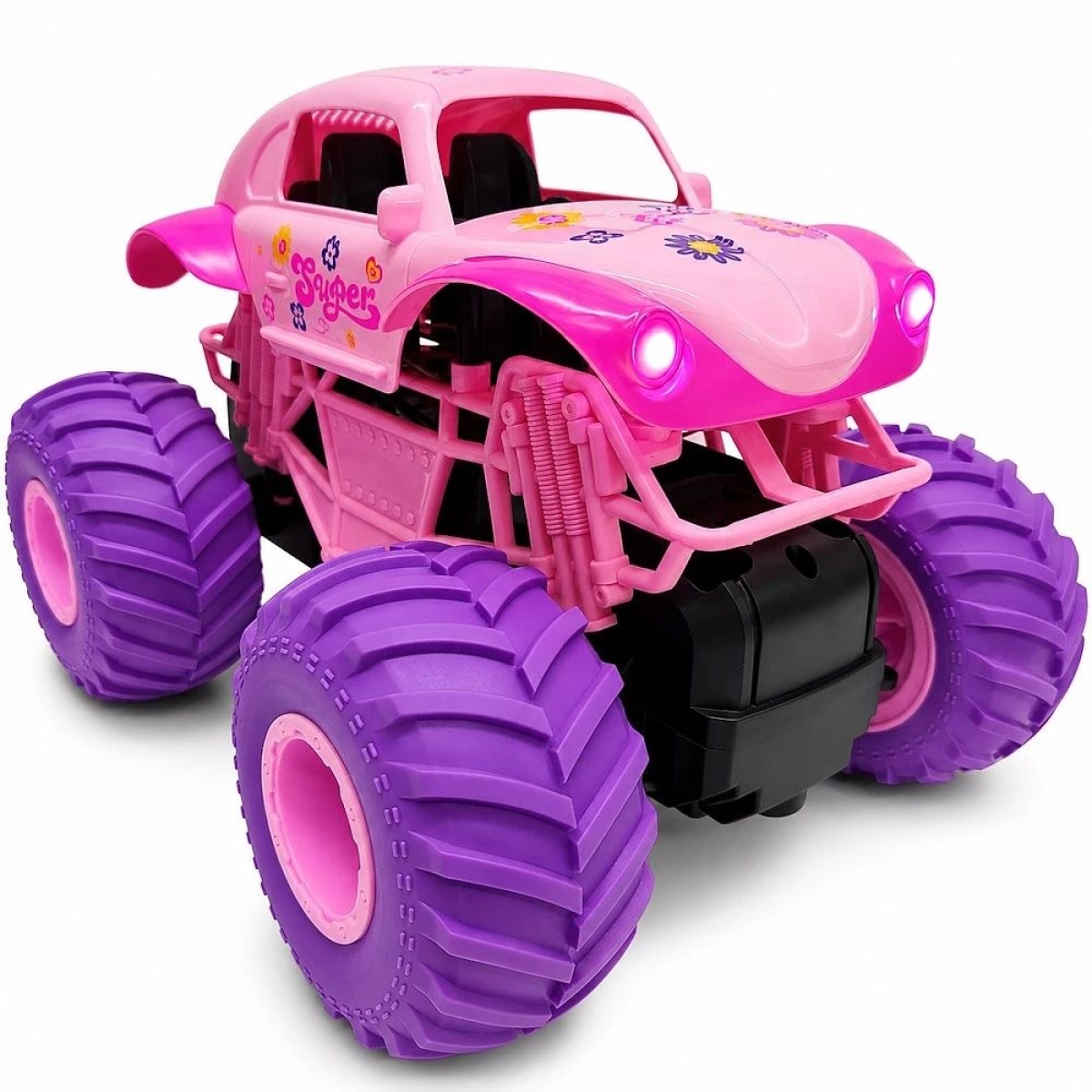 Τηλεκατευθυνόμενο Monster Truck Ροζ 2.4GHz με Φώτα