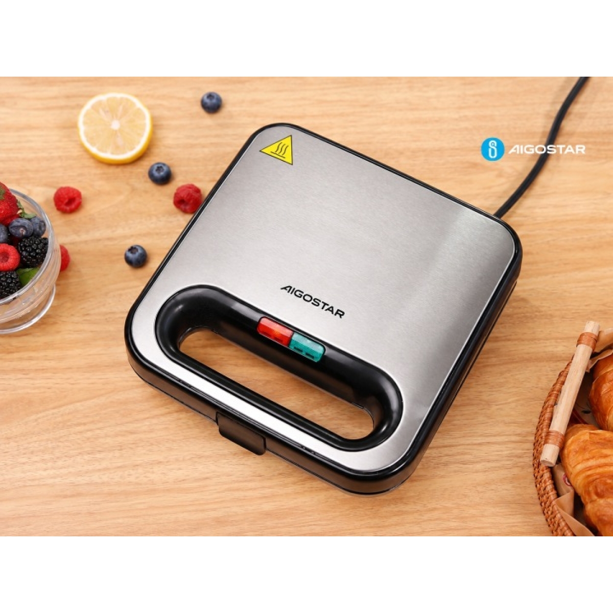 Τοστιέρα 750W με Αντικολλητικές Πλάκες Aigostar - Image 6
