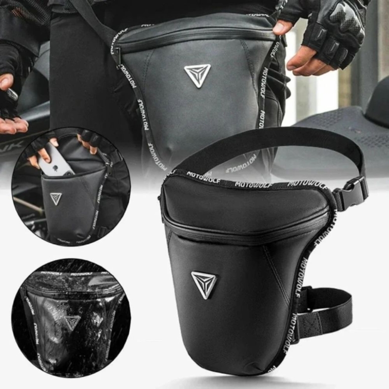 Τσαντάκι Μηρού Αναβάτη Μοτοσυκλέτας 1.7lt Motowolf MB6 Μαύρο
