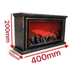 Τζάκι Διακοσμητικό LED με Εφέ Φλόγας 40×10×20cm K50